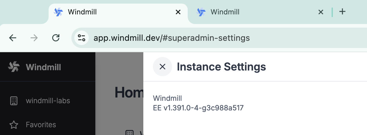 Instance version Instance version